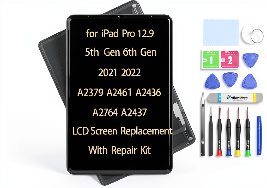 Installing iPad Pro 12.9 5th generation display on a wooden desk