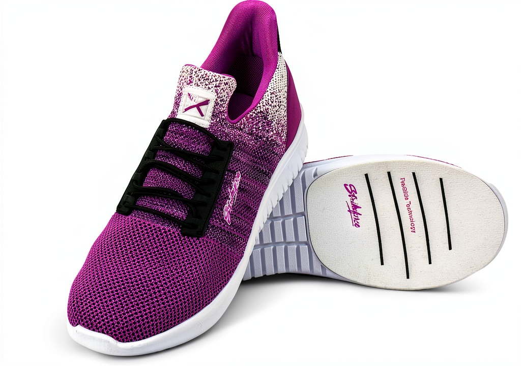 Women's bowling shoes with mesh upper