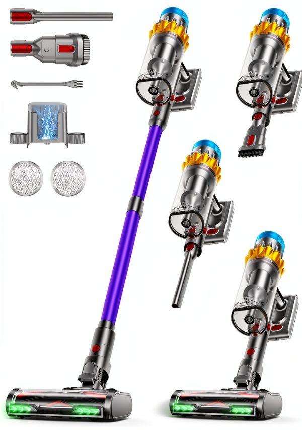 Cordless Vacuum Cleaner JRFYHFT V16 PRO 55KPa 70min 1.8L Cup Purple-0